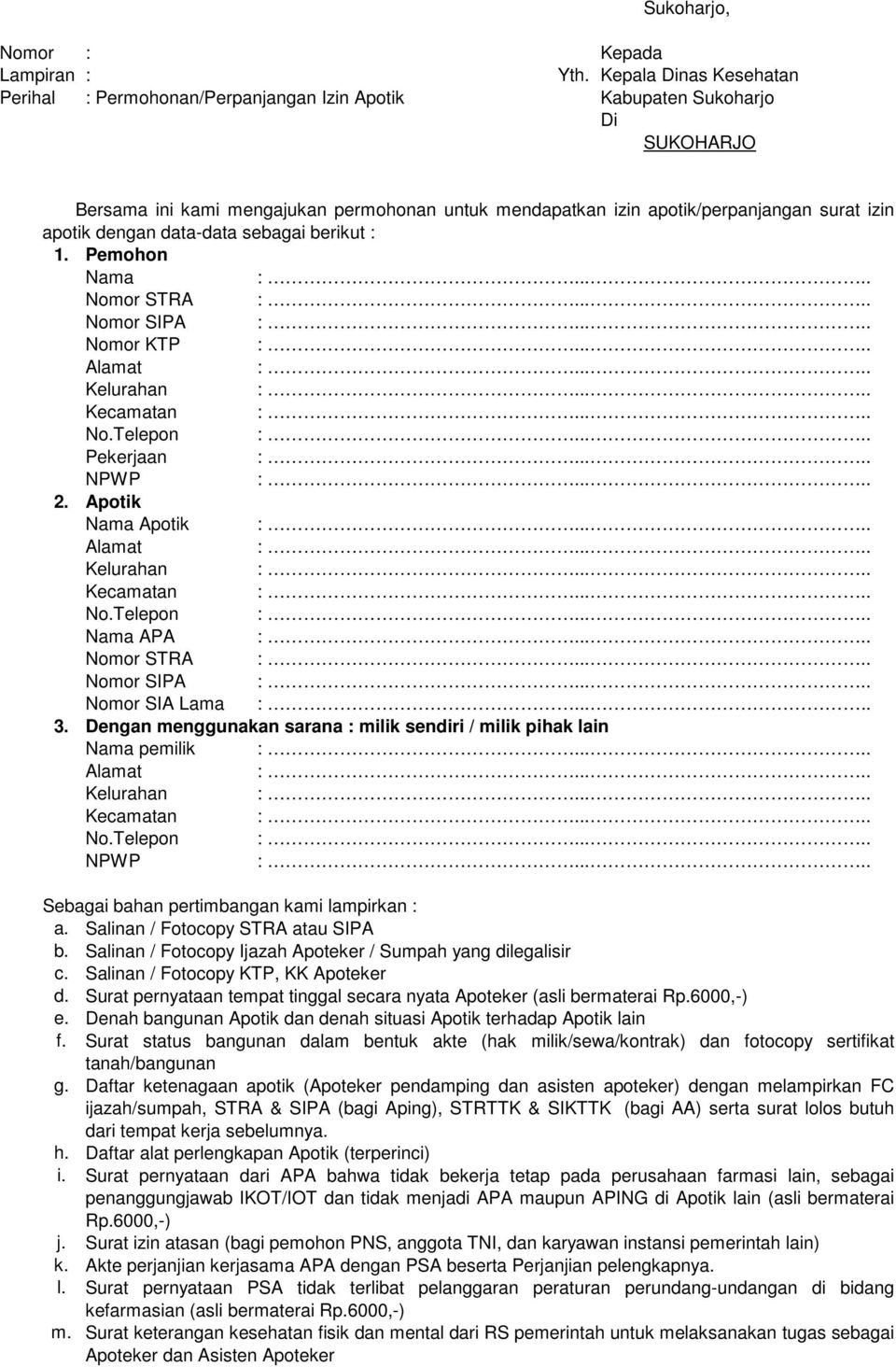 Detail Contoh Surat Izin Apotek Koleksi Nomer 13
