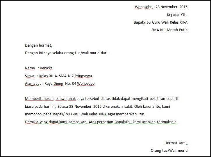 Detail Contoh Surat Izin Bahasa Inggris Nomer 10