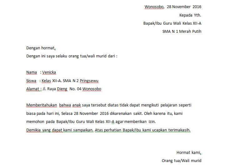 Detail Contoh Surat Izin Bahasa Inggris Nomer 5