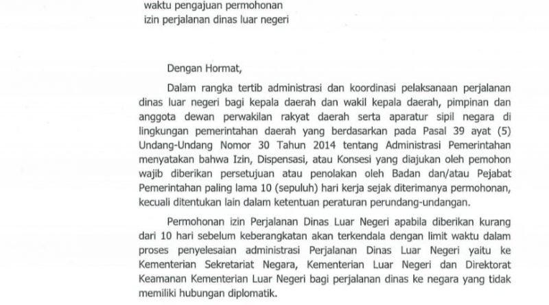 Detail Contoh Surat Izin Bepergian Ke Luar Negeri Nomer 36