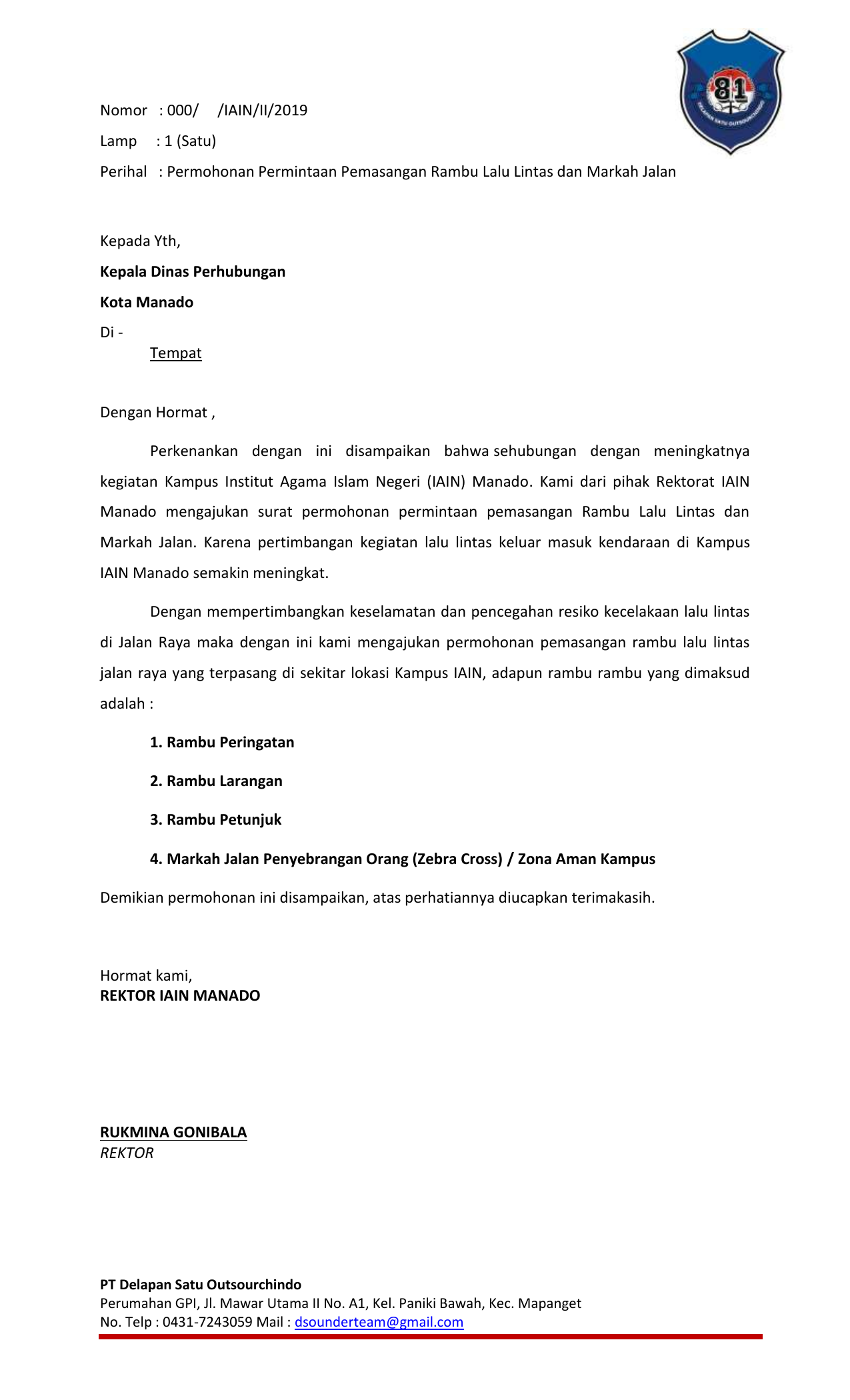 Detail Contoh Surat Izin Dinas Nomer 42