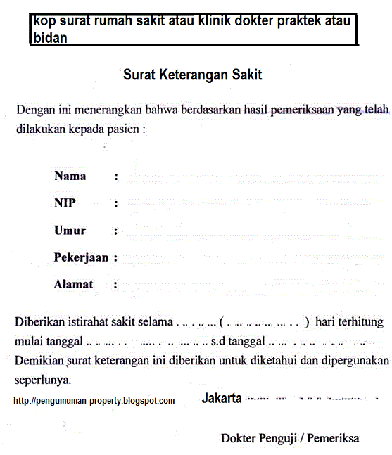 Detail Contoh Surat Izin Dokter Nomer 50