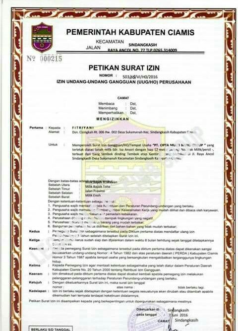 Detail Contoh Surat Izin Gangguan Ho Nomer 19