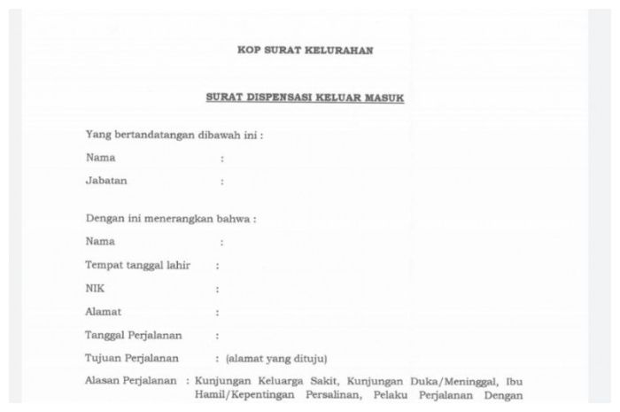 Detail Contoh Surat Izin Keluar Masuk Jakarta Nomer 41