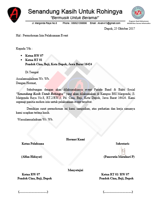 Contoh Surat Izin Keramaian Rt Rw - KibrisPDR