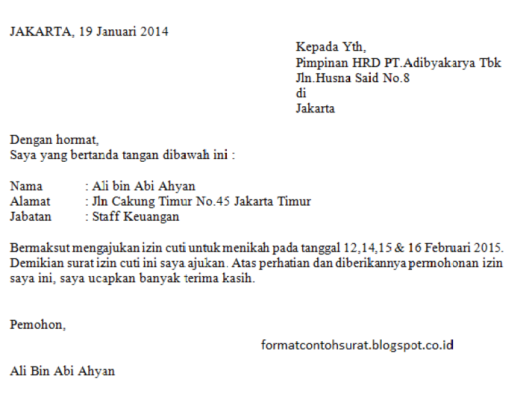 Detail Contoh Surat Izin Kuliah Nomer 24