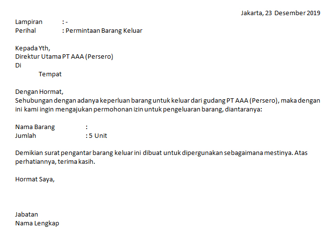 Detail Contoh Surat Izin Masuk Barang Nomer 19