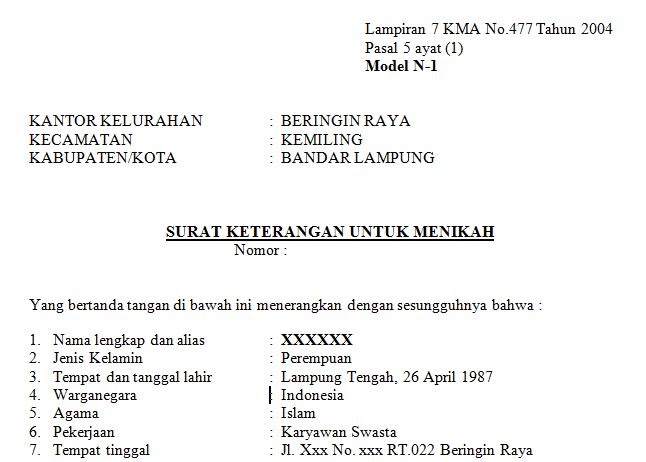 Detail Contoh Surat Izin Menikah Dari Instansi Nomer 56