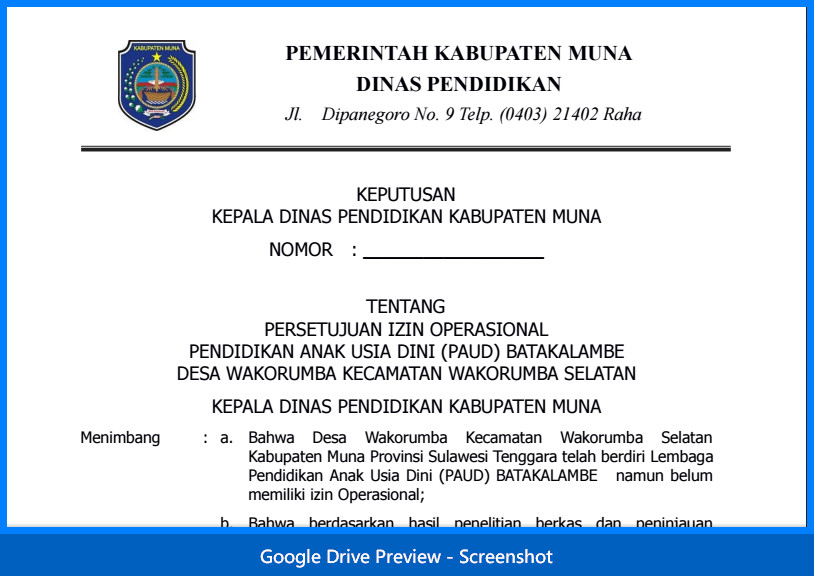 Detail Contoh Surat Izin Operasional Sekolah Nomer 28