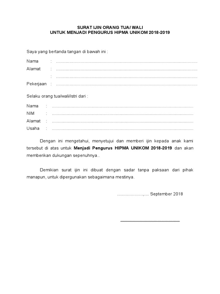 Detail Contoh Surat Izin Organisasi Nomer 43