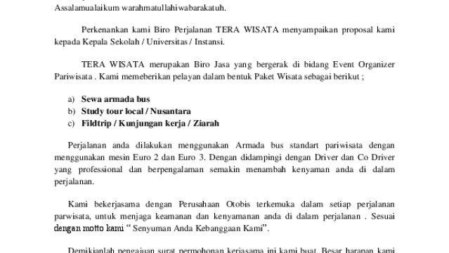 Detail Contoh Surat Izin Pariwisata Nomer 46