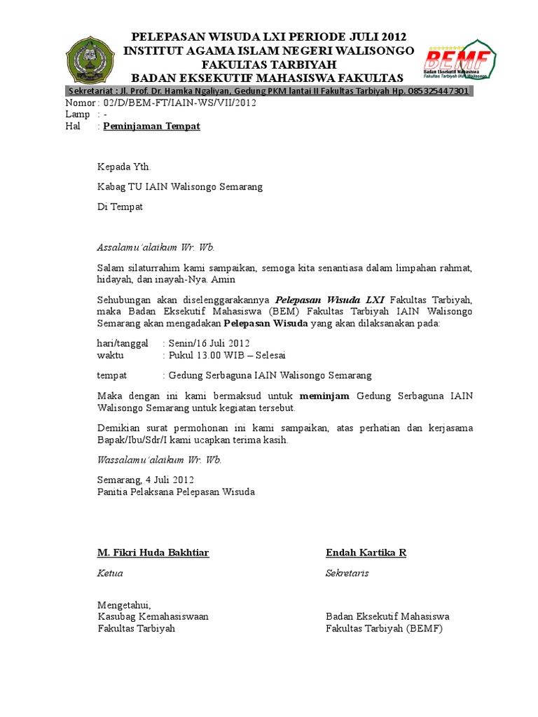 Detail Contoh Surat Izin Peminjaman Tempat Nomer 17