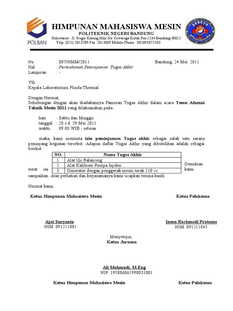 Detail Contoh Surat Izin Peminjaman Tempat Nomer 32