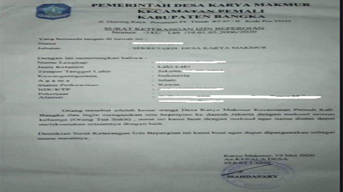 Detail Contoh Surat Izin Perjalanan Nomer 5