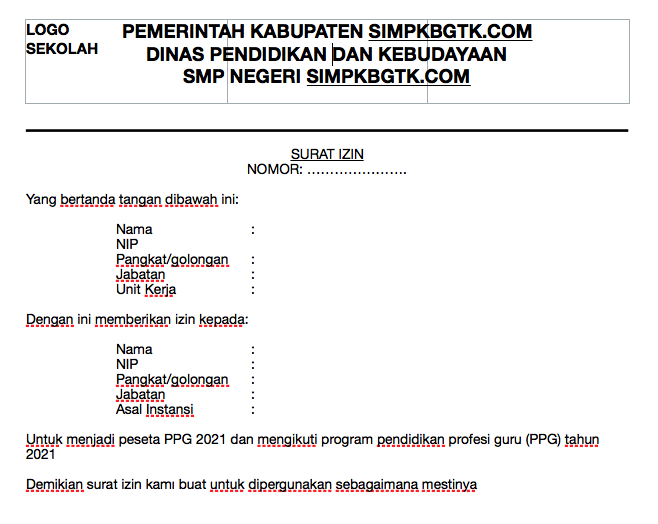 Detail Contoh Surat Izin Pimpinan Nomer 40