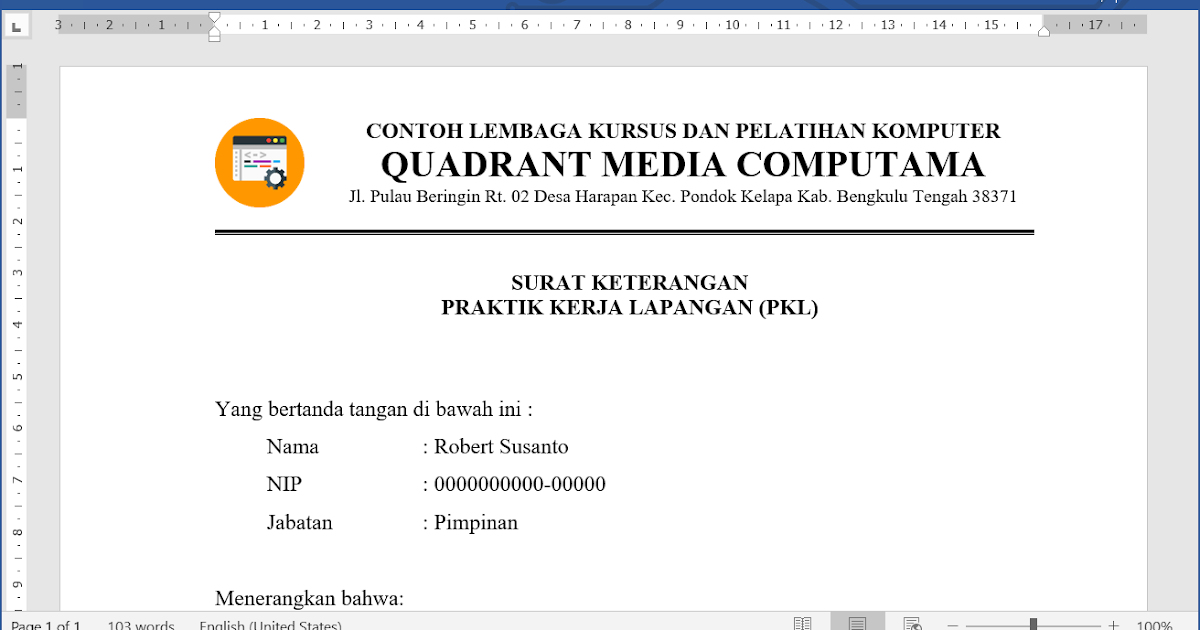 Detail Contoh Surat Izin Pkl Smk Nomer 50