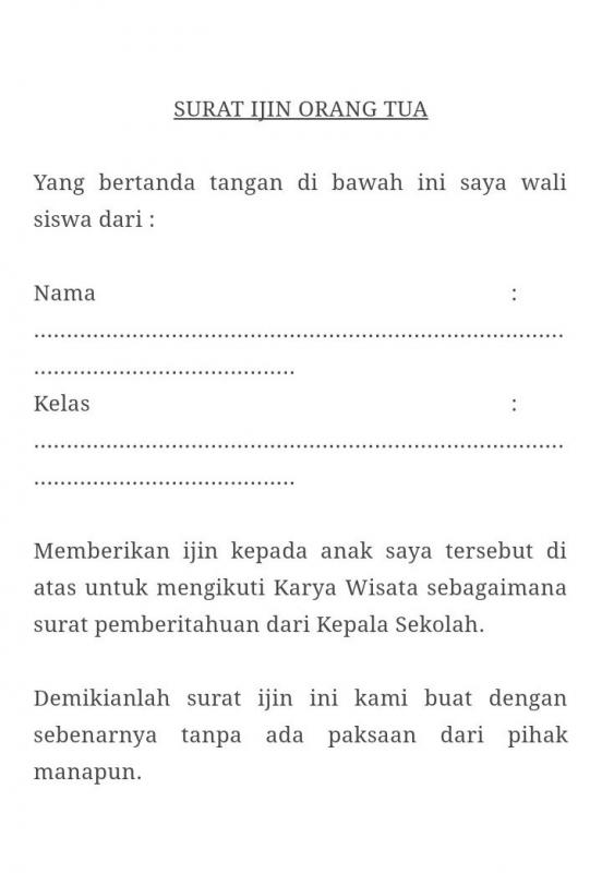 Detail Contoh Surat Izin Rekreasi Nomer 16