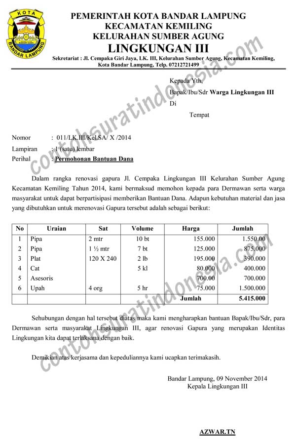 Detail Contoh Surat Izin Renovasi Rumah Nomer 36