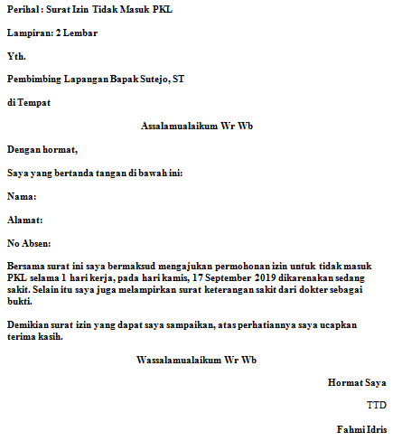 Detail Contoh Surat Izin Sakit Kantor Nomer 56