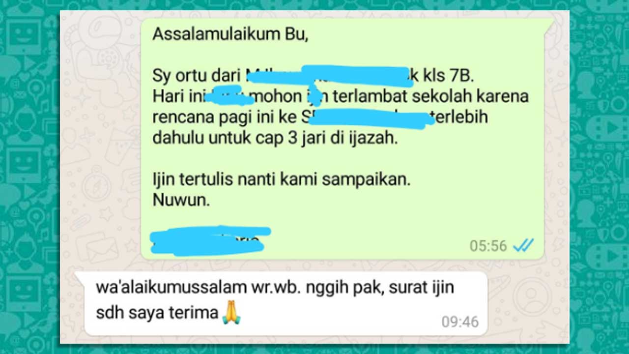 Detail Contoh Surat Izin Sakit Lewat Wa Nomer 2