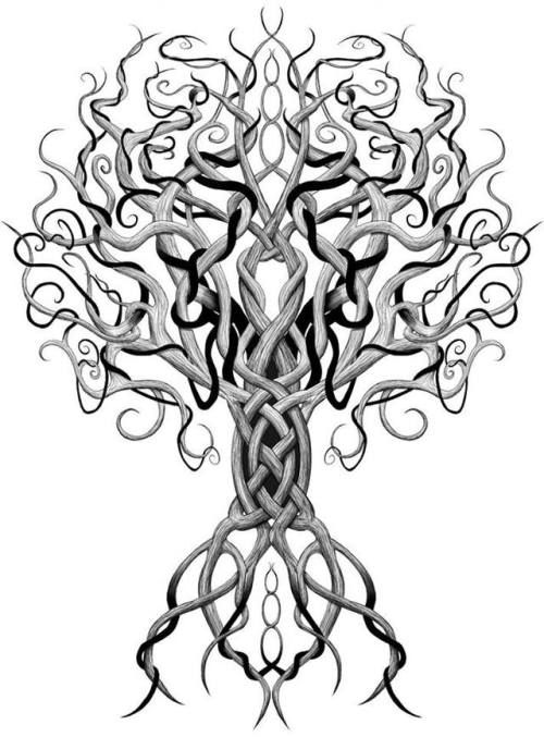 Detail Lebensbaum Mandala Tattoo Nomer 3