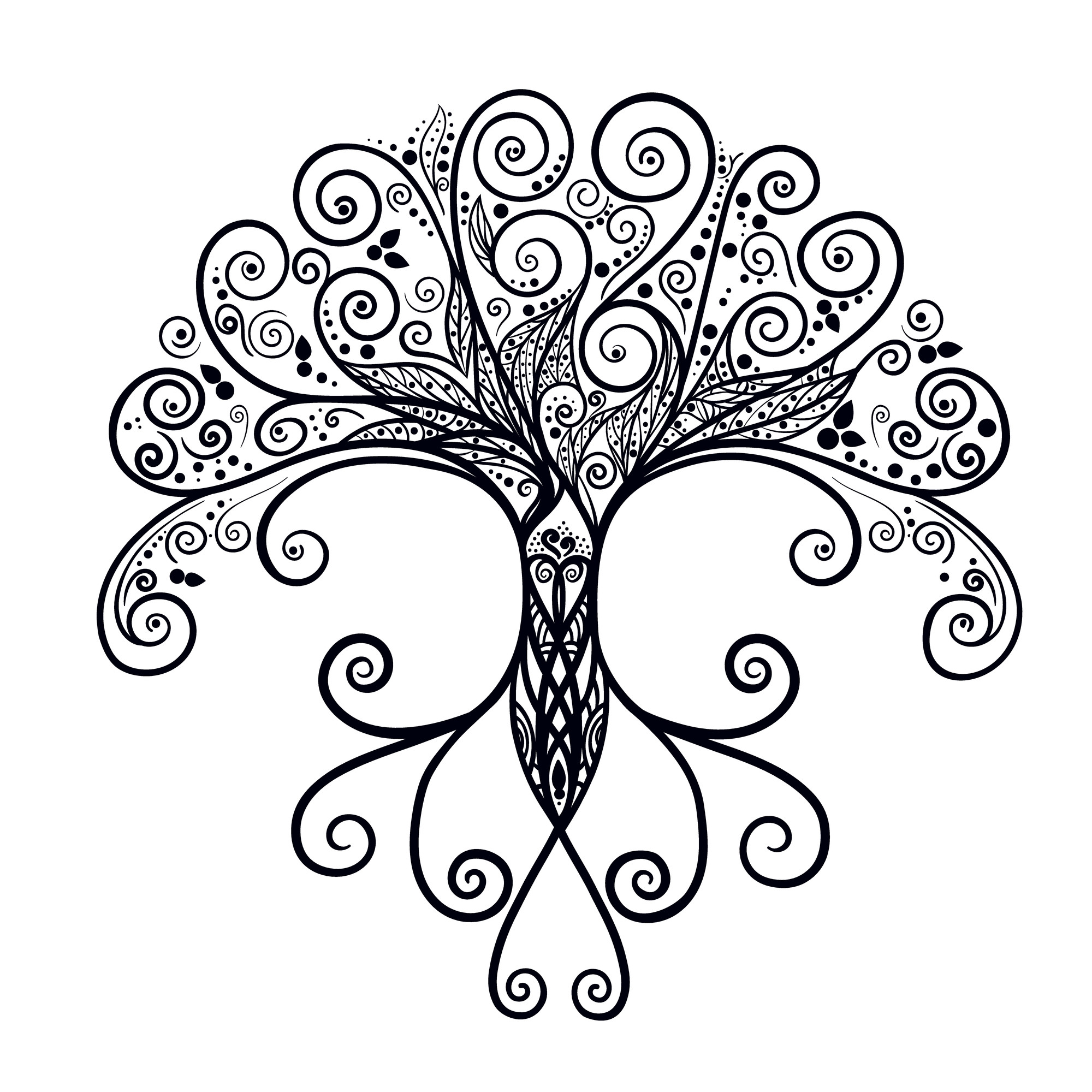 Detail Lebensbaum Mandala Tattoo Nomer 25