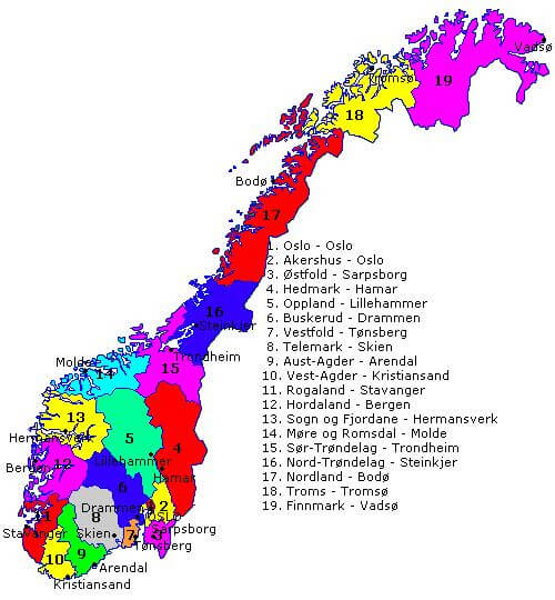 Detail Norwegen Maps Nomer 6