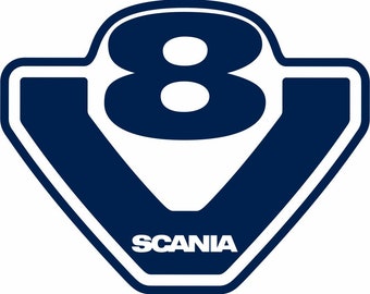 Detail Scania V8 Logo Nomer 20