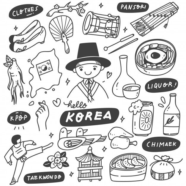 Detail Gambar Makan Korea Doodle Nomer 5