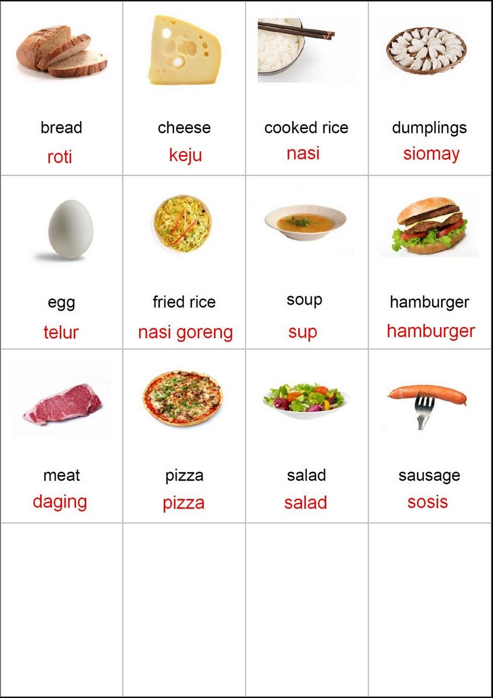 Detail Gambar Makanan Bahasa Inggris Nomer 22