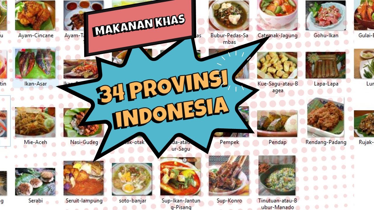 Detail Gambar Makanan Kas 34 Provinsi Di Indonesia Nomer 5