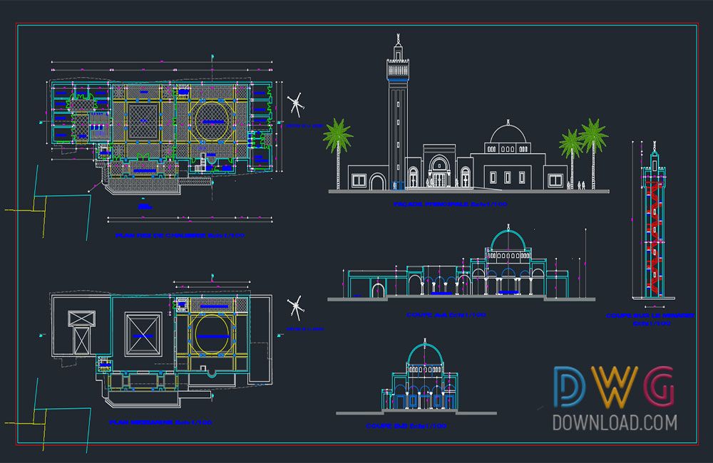 Detail Gambar Masjid Dwg Nomer 14