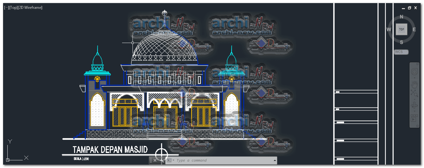 Detail Gambar Masjid Dwg Nomer 19