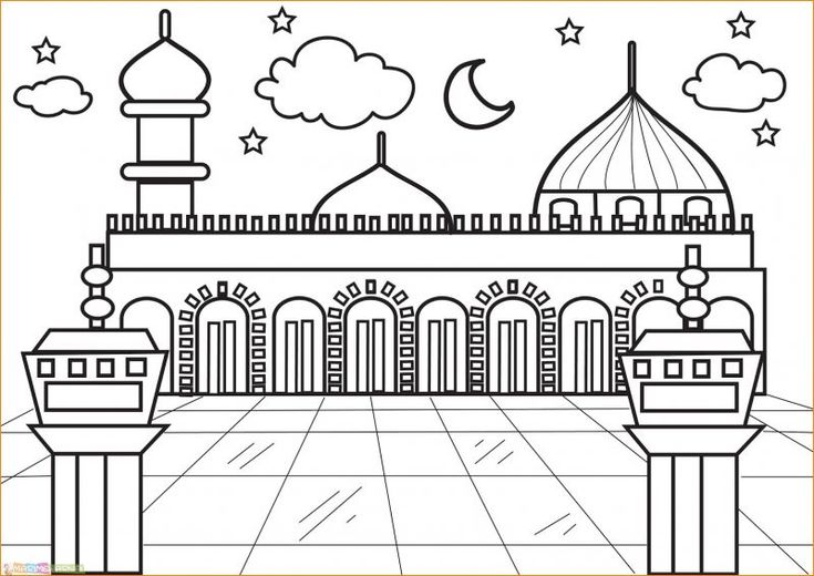 Detail Gambar Masjid Kartun Berwarna Nomer 34