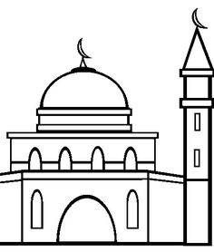 Detail Gambar Masjid Kartun Hitam Putih Nomer 8