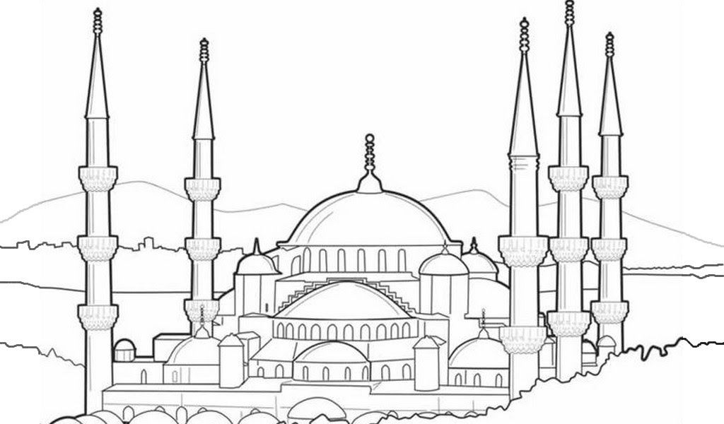 Detail Gambar Masjid Kartun Hitam Putih Nomer 29