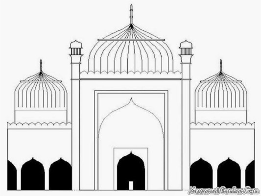 Detail Gambar Masjid Kartun Hitam Putih Nomer 35