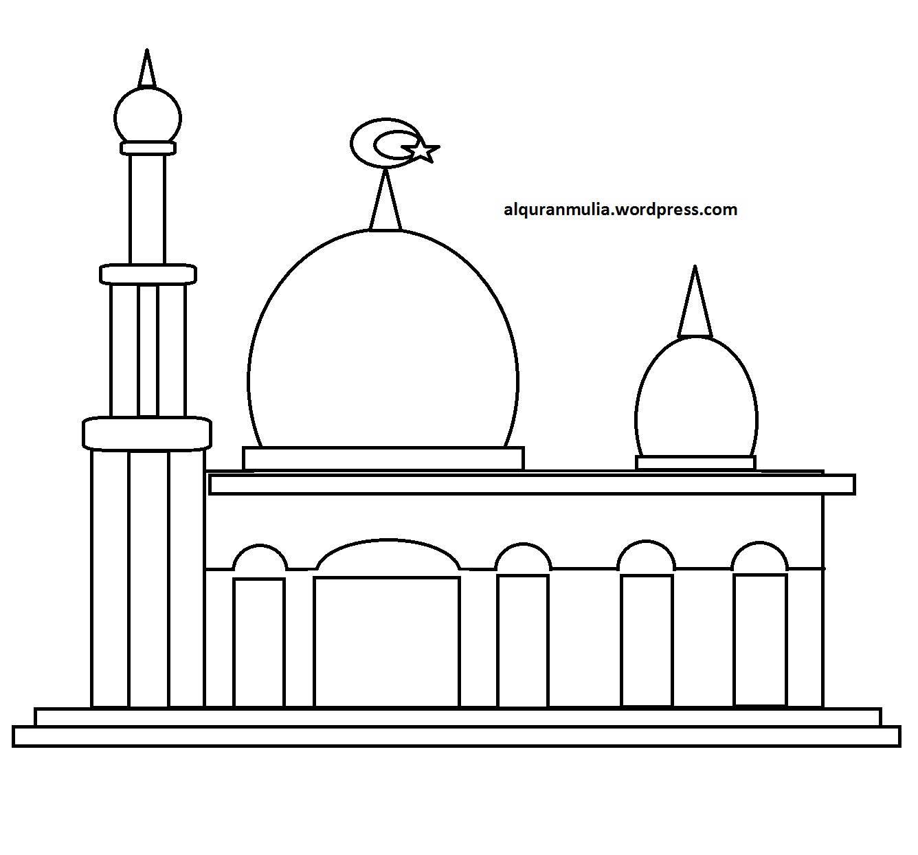 Detail Gambar Masjid Kartun Hitam Putih Nomer 41