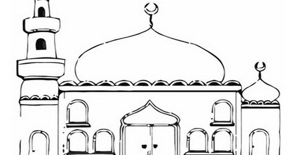 Detail Gambar Masjid Kartun Hitam Putih Nomer 4