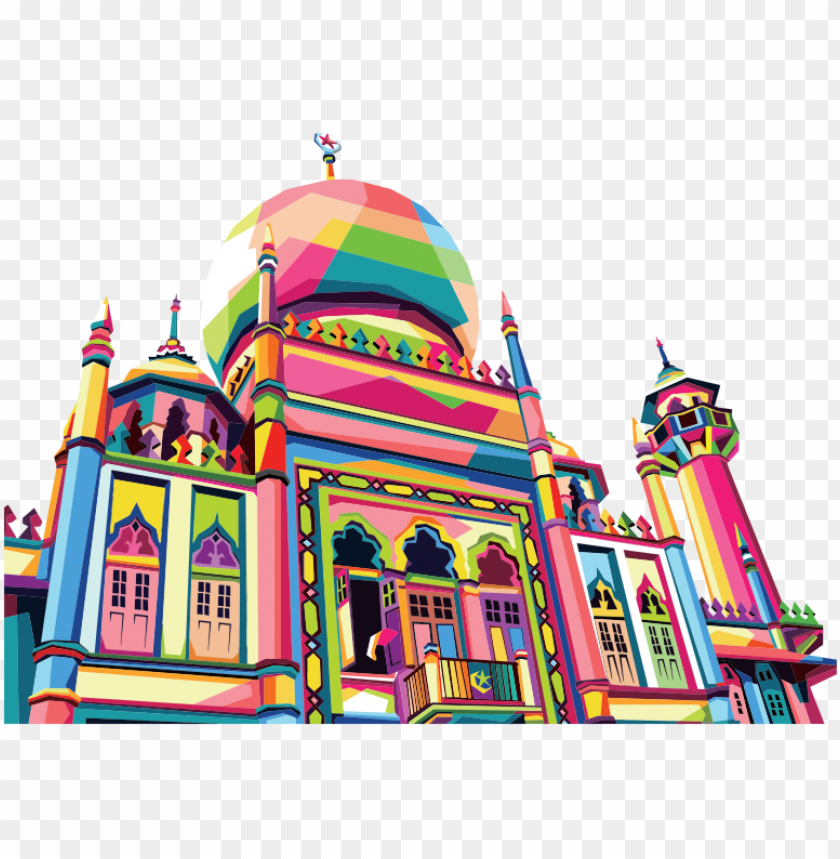 Detail Gambar Masjid Kartun Warna Nomer 13
