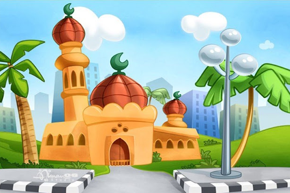 Detail Gambar Masjid Kartun Warna Nomer 6