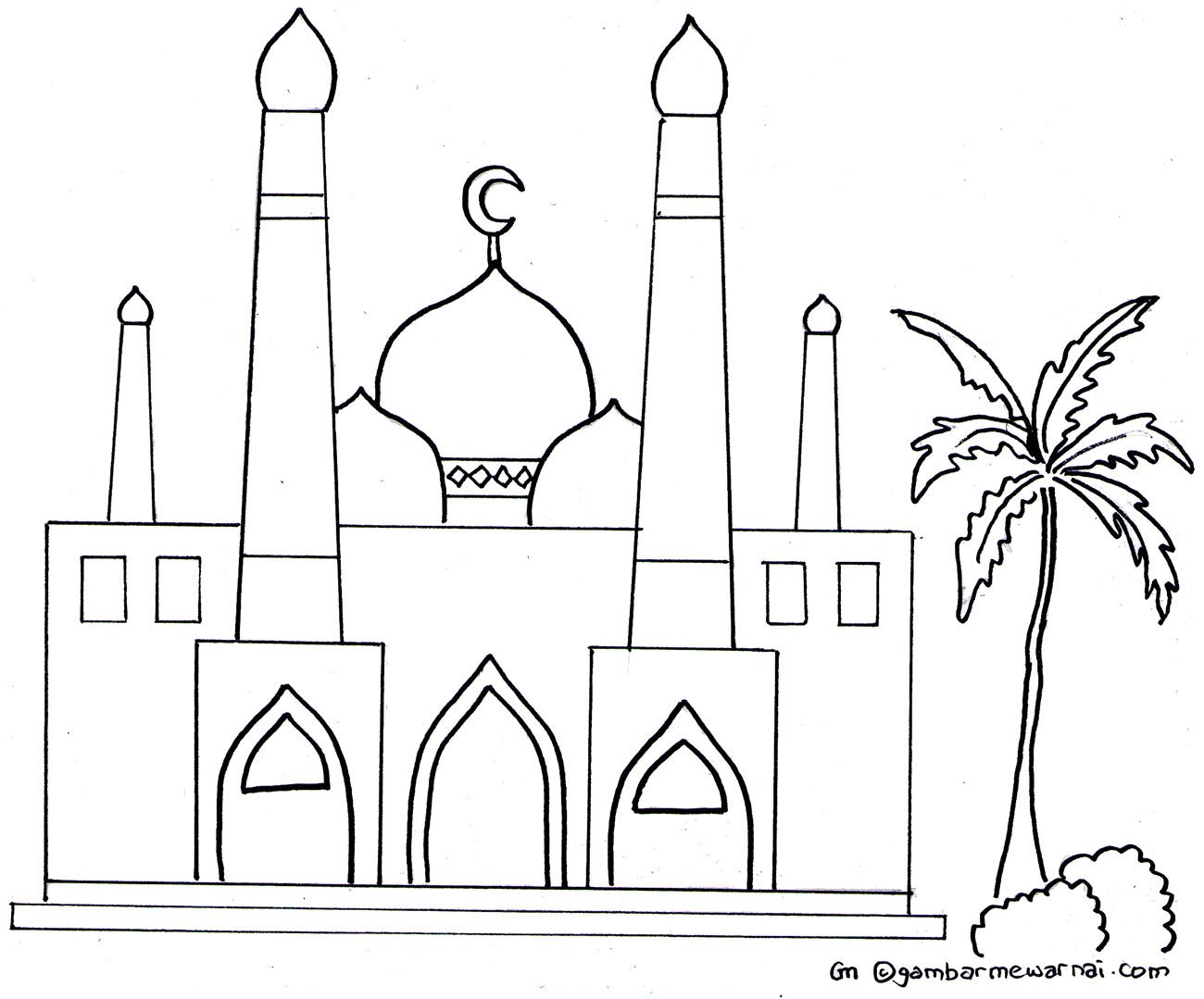 Detail Gambar Masjid Lukisan Masjid Sederhana Nomer 17