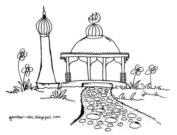 Detail Gambar Masjid Mewarnai Tk Nomer 11