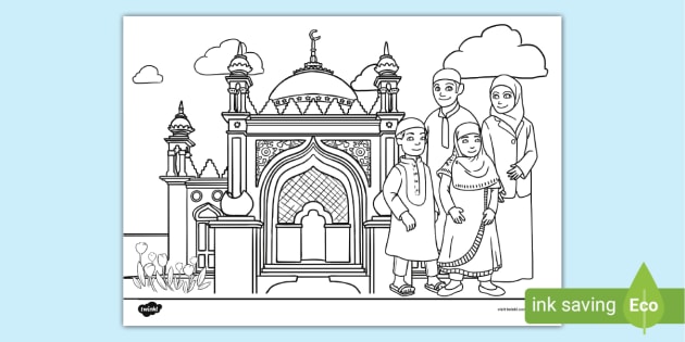 Detail Gambar Masjid Mewarnai Tk Nomer 23
