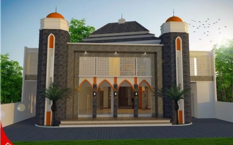 Detail Gambar Masjid Minimalis Modern 2 Lantai Nomer 15