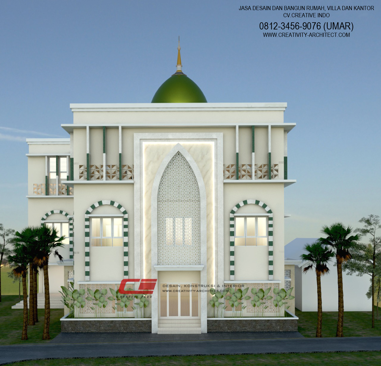 Detail Gambar Masjid Minimalis Modern 2 Lantai Nomer 19