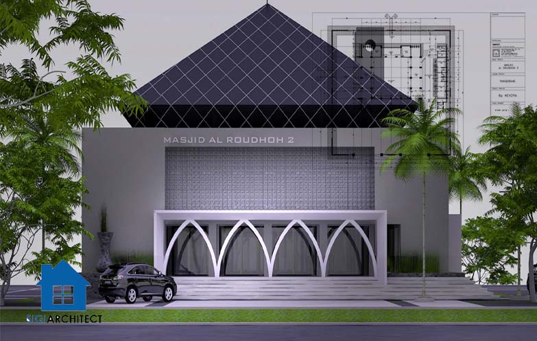 Detail Gambar Masjid Minimalis Modern 2 Lantai Nomer 56