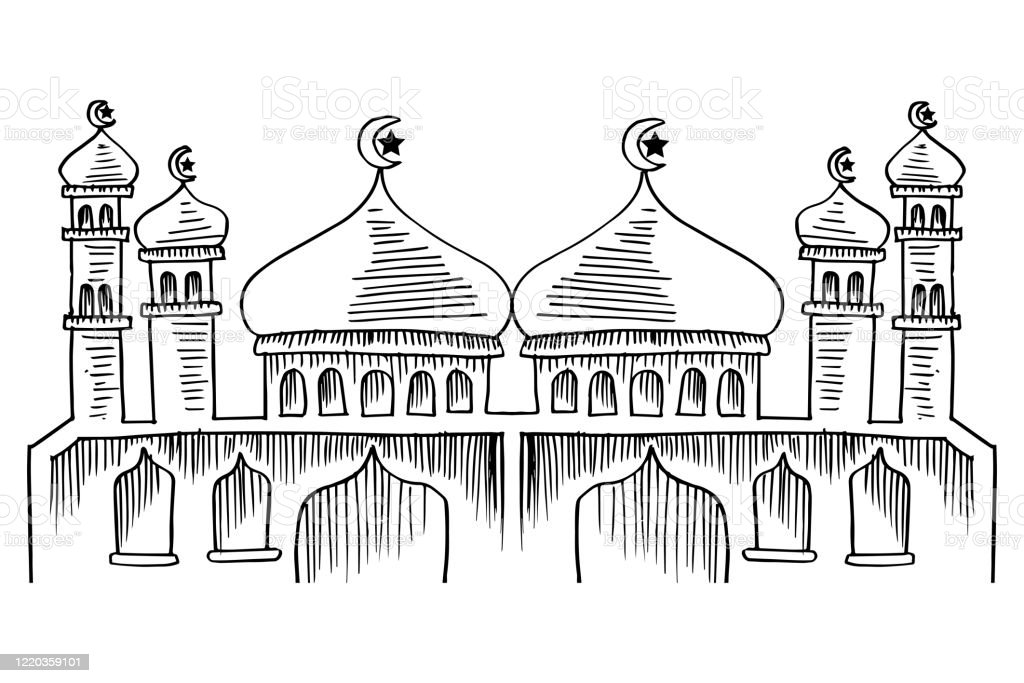 Detail Gambar Masjid Sketsa Nomer 9