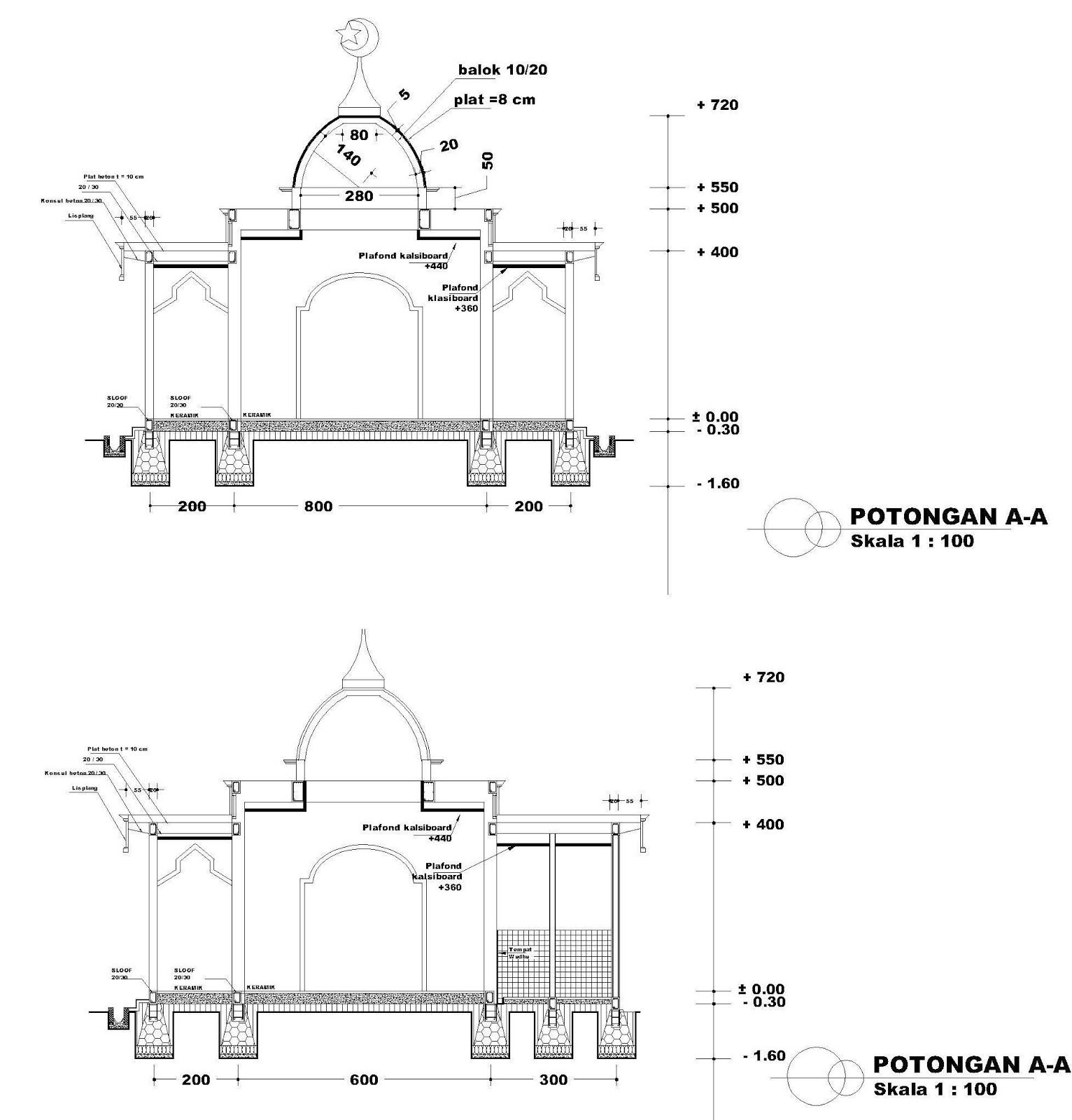 Detail Gambar Masjid Ukuran 10x10 M Nomer 43