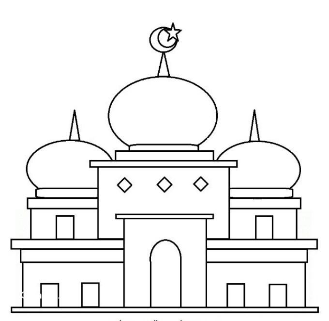 Detail Gambar Masjid Untuk Mewarnai Anak Tk Nomer 39